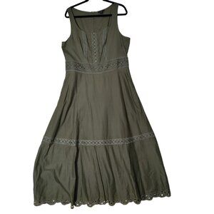J. Crew Olive Green Maxi Dress